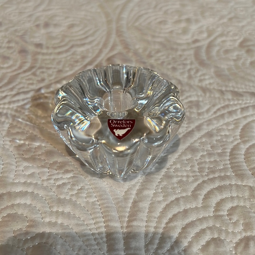 Orrefors Sweden candle holder